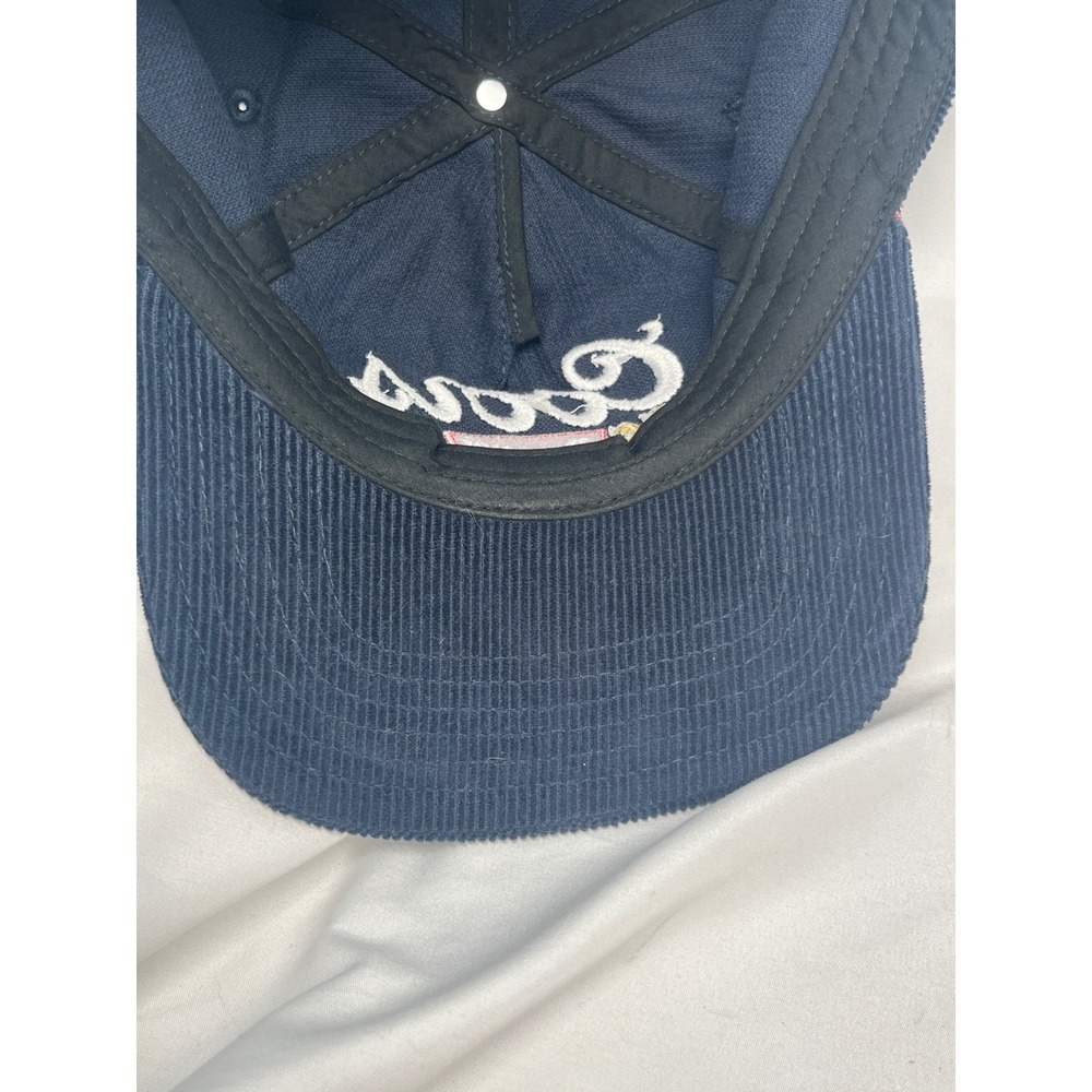 Coors Banquet Navy Blue Corduroy Red Rope Snapback Retro Vintage Style Hag Cap - Picture 13 of 16